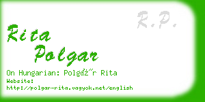 rita polgar business card